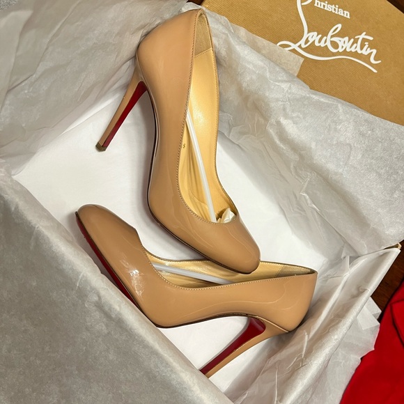 Christian Louboutin Paris Fifille 100 Patent Nude - Picture 2 of 10